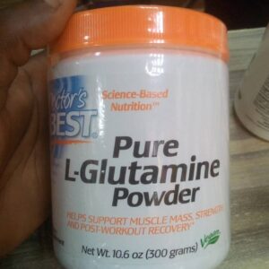 Doctor's Best Pure L-Glutamine Powder, Supports Muscle Mass, Strength & Post-Workout Recovery, Amino Acid, 300g